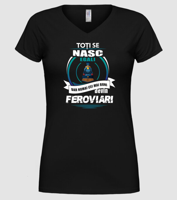 Toți se nasc egali, dar numai cei mai buni devin feroviari model negru pe tricou
