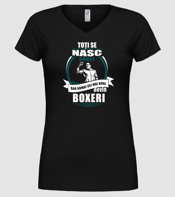 toți se nasc egali, dar numai cei mai buni devin boxeri model negru pe tricou