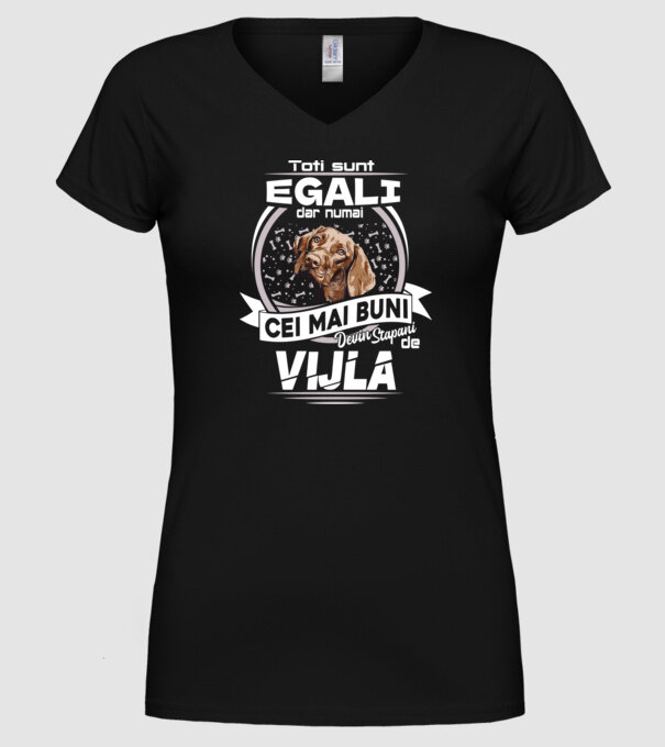 Toți sunt egali, dar numai cei mai buni devin stăpâni de vijla lght model negru pe tricou