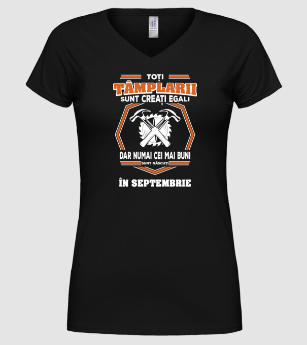 toți tâmplarii sunt creați egali_septembrie model negru pe tricou