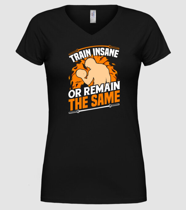 Train insane model negru pe tricou