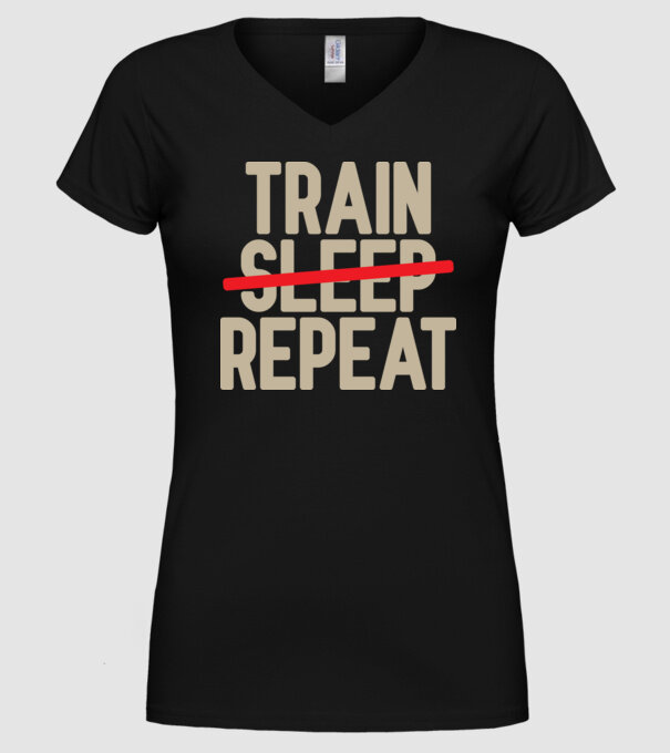 Train repeat model negru pe tricou