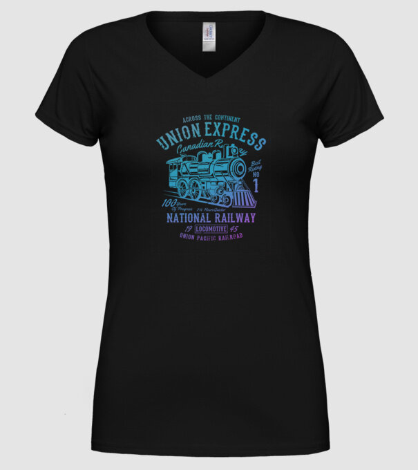 Trenuri model negru pe tricou