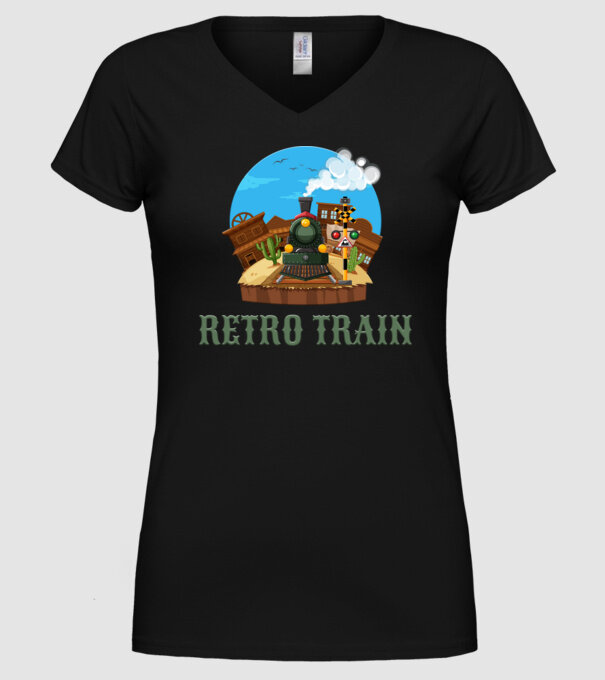 Trenuri model negru pe tricou