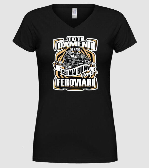 Ttoți oamenii - se nasc egali dar doar cei mai buni vor fi feroviari model negru pe tricou