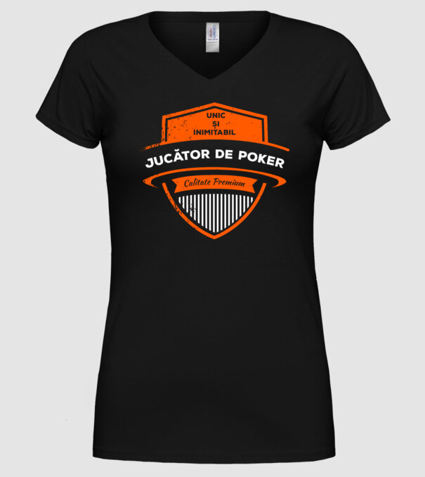 JUCĂTOR DE POKER unic și inimitabil calitate premium model negru pe tricou