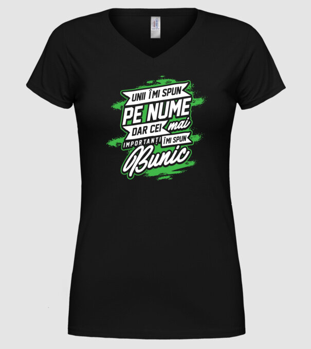 Unii îmi spun pe nume, dar cei mai importanți îmi spun bunic model negru pe tricou