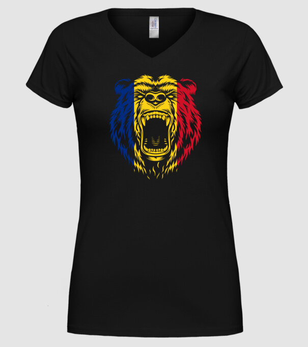 ursul model negru pe tricou