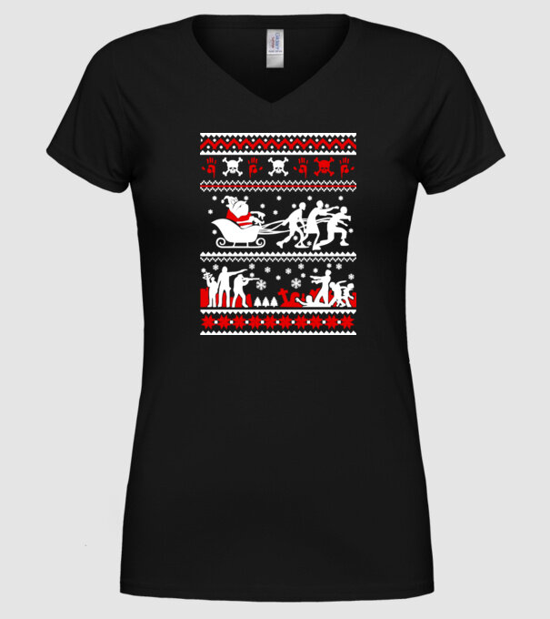 Walking Dead cu motiv norvegian model negru pe tricou
