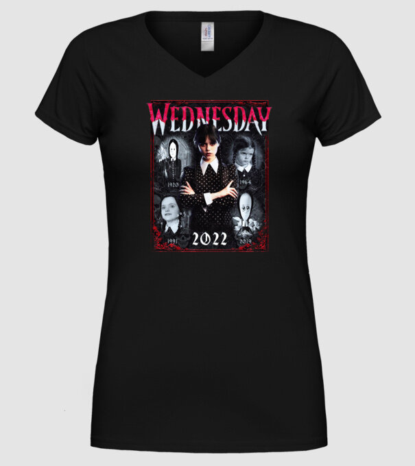 WEDNESDAY multi all time model negru pe tricou