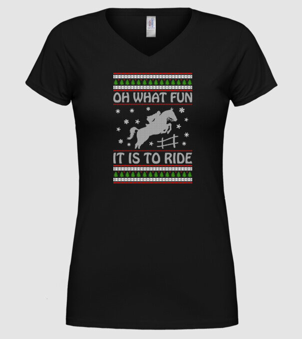 What Fun is to ride - Horse model negru pe tricou