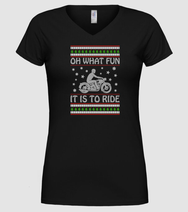 What Fun is to ride - Moto model negru pe tricou