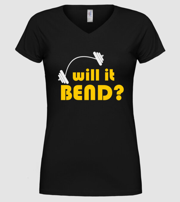 Will it bend model negru pe tricou