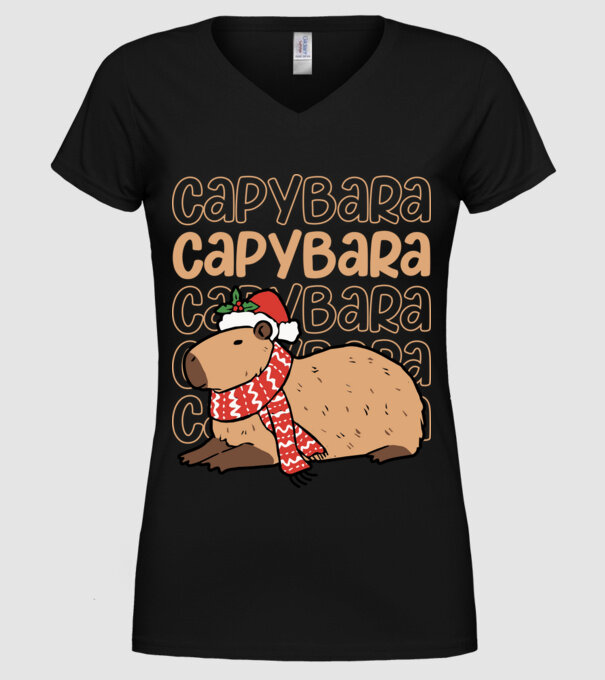 Xmas Cappy model negru pe tricou