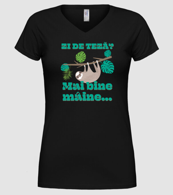 zi de teză? Mai bine mâine... model negru pe tricou