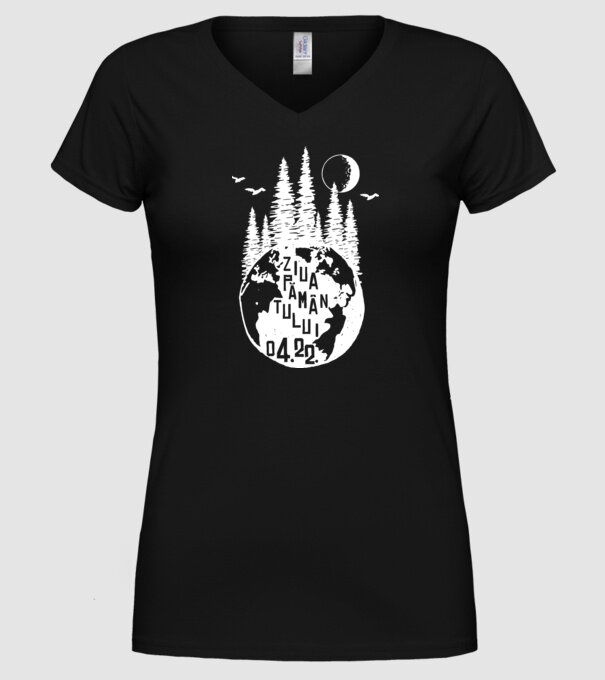Ziua Pământului 22.04. model negru pe tricou