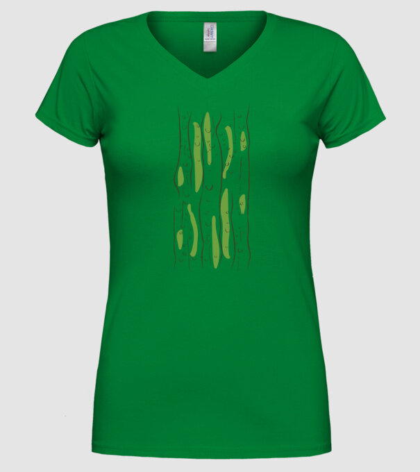 Castravete carnaval model verde pe tricou
