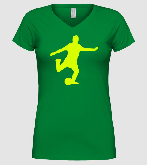 fotbal 2 model verde pe tricou