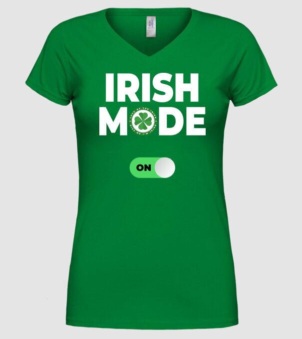 Irish mode on! model verde pe tricou