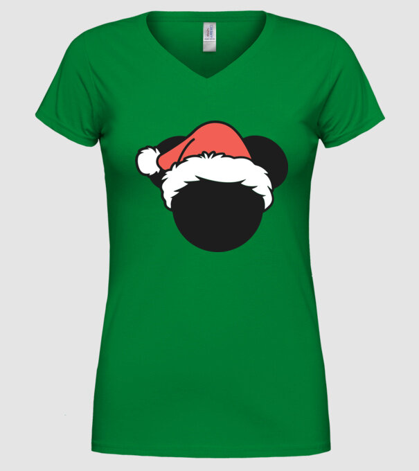 Crăciun Mickey model verde pe tricou