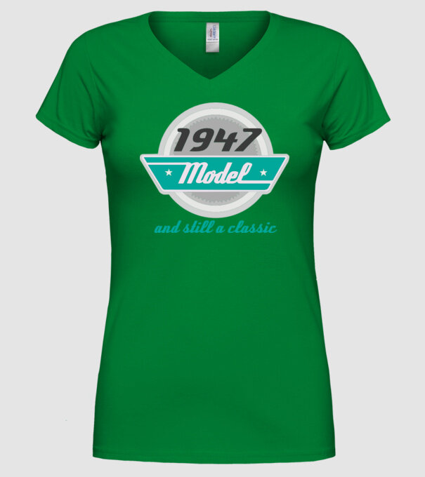 Model and still a classic - 1947 model verde pe tricou