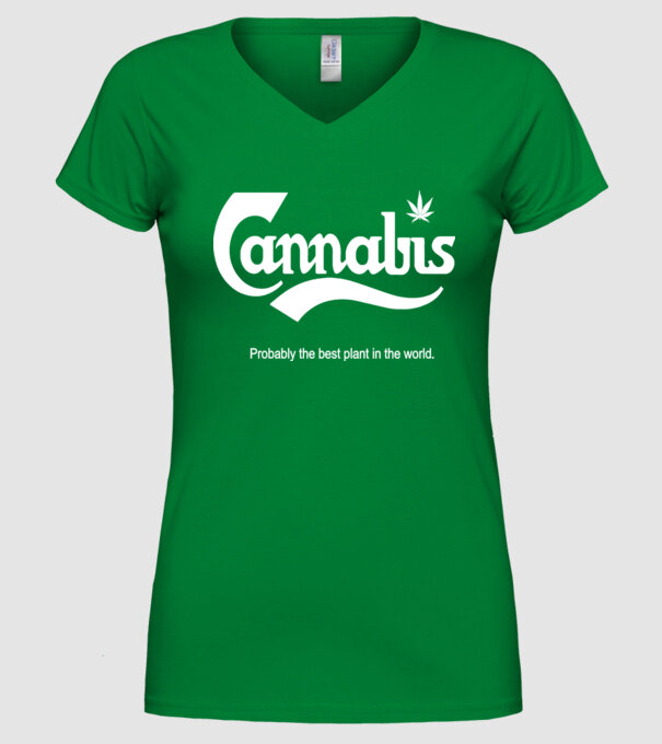 Cannabis model verde pe tricou