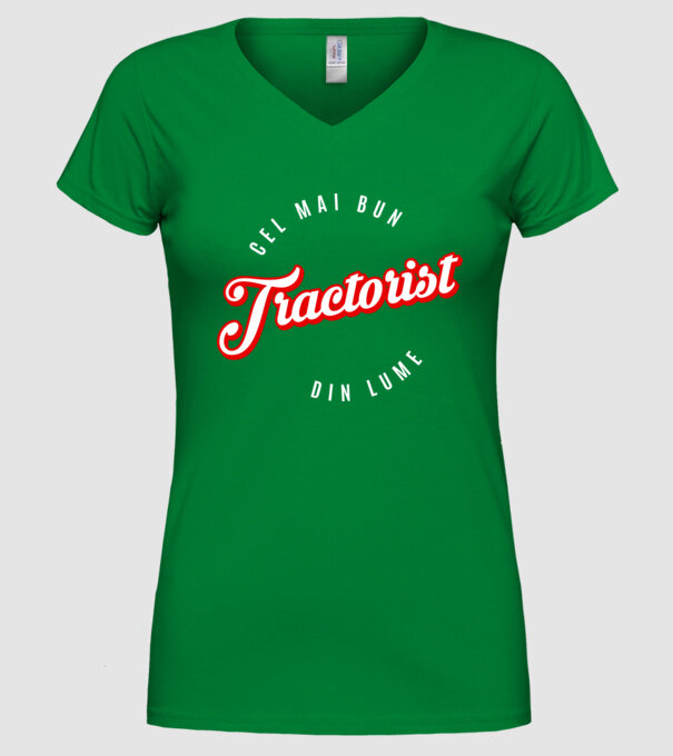 Cel mai bun TRACTORIST din lume model verde pe tricou