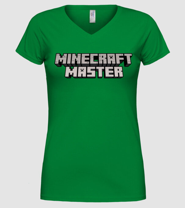 Minecraft Master model verde pe tricou