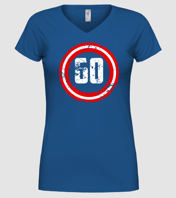 Birthday captain 60 Years old model albastru regal pe tricou