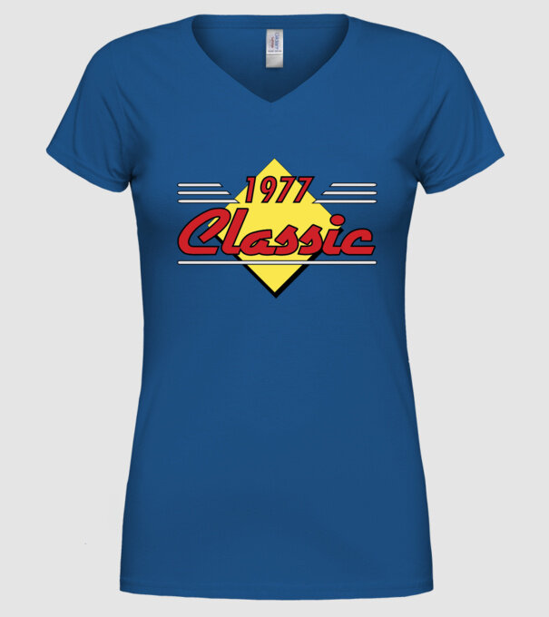 Classic - 1977 model albastru regal pe tricou