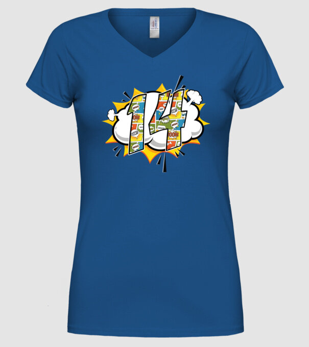 Birthday Comic Number 14 model albastru regal pe tricou