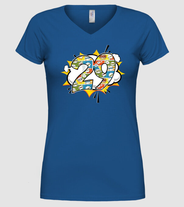 Birthday Comic Number 29 model albastru regal pe tricou