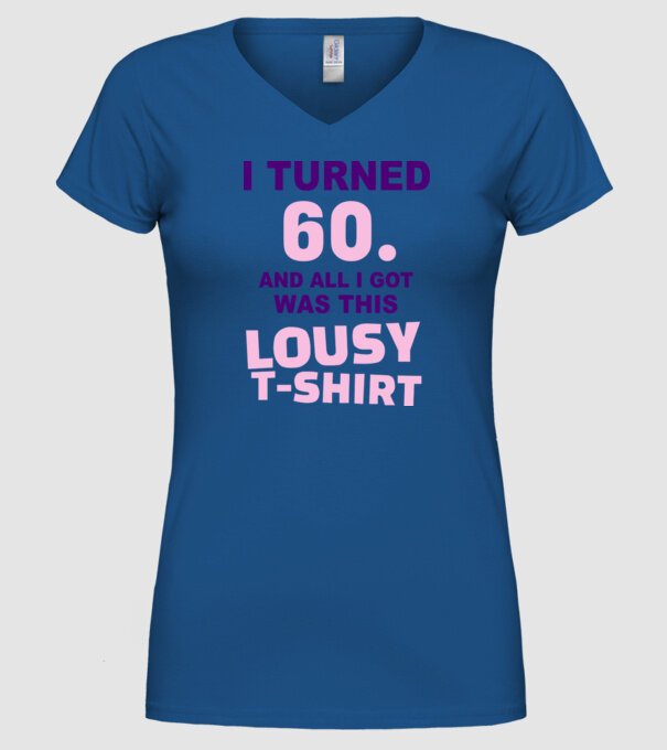 Lousy T-shirt 60 model albastru regal pe tricou