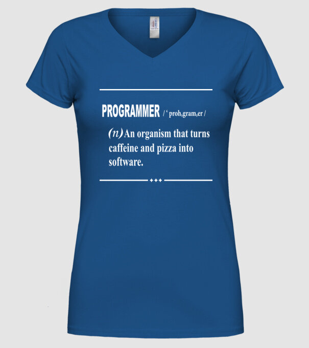 Programmer model albastru regal pe tricou