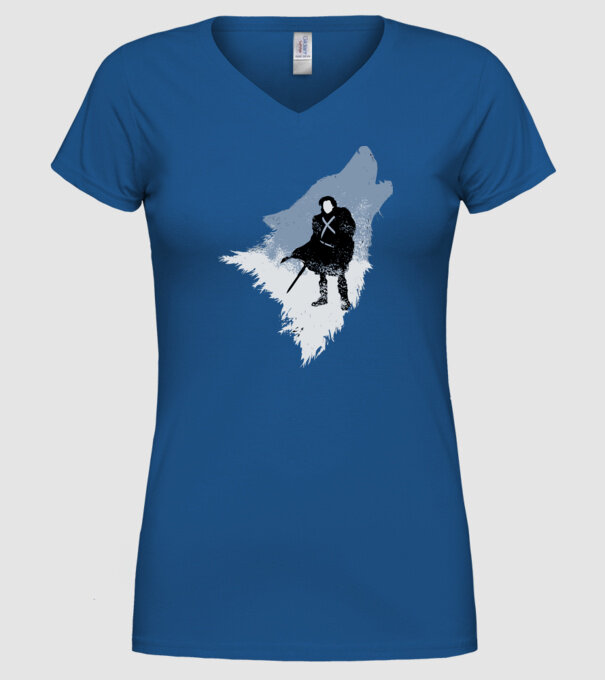 The Wolf model albastru regal pe tricou