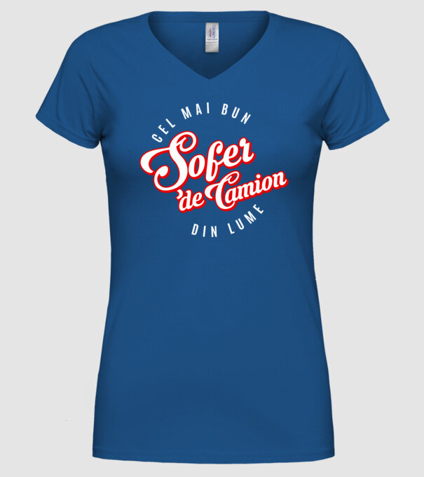 Cel mai bun ȘOFER DE CAMION din lume model albastru regal pe tricou