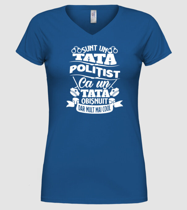 Sunt un tată polițist model albastru regal pe tricou