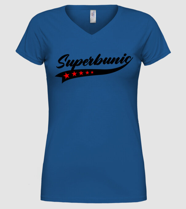 superbunic model albastru regal pe tricou