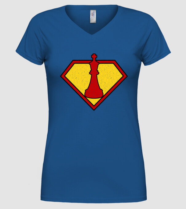 SuperChess rege model albastru regal pe tricou