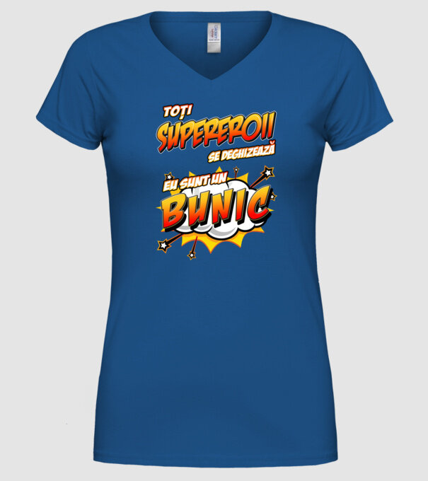 Toți supereroii se deghizează, eu sunt un bunic model albastru regal pe tricou