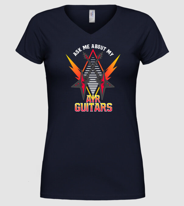 Ask me about model albastru închis pe tricou
