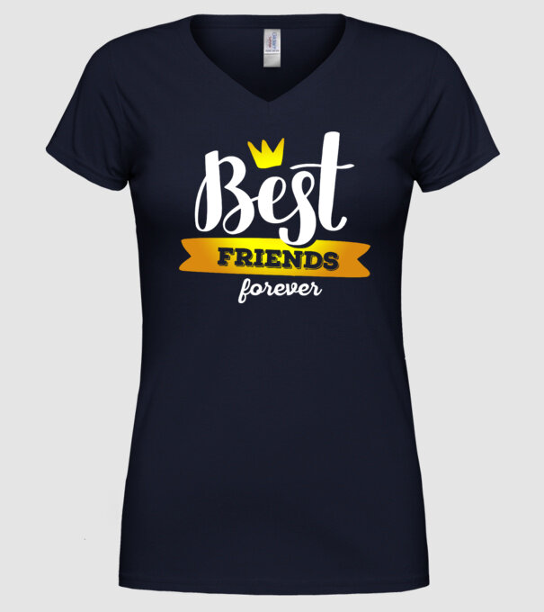 Best friends forever model albastru închis pe tricou