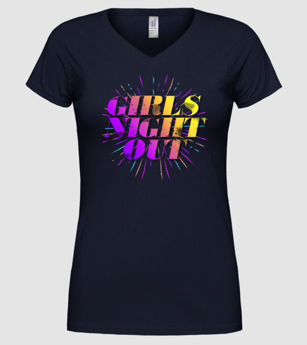 Girls Night Out model albastru închis pe tricou