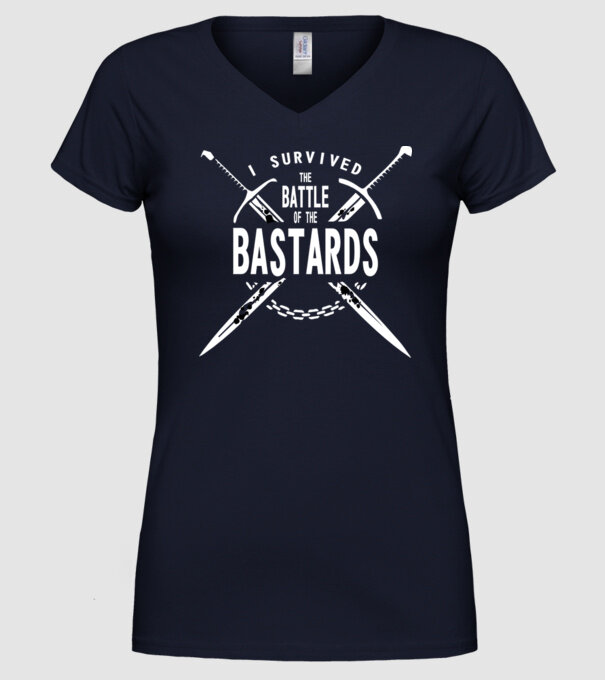 I survived the battle of the bastards model albastru închis pe tricou