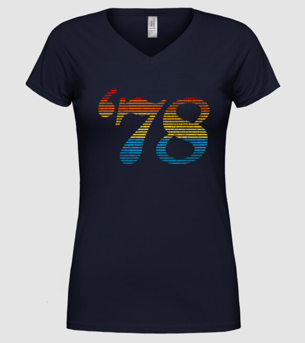 Retro Birthday 1978 model albastru închis pe tricou