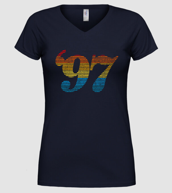 Retro Birthday 1997 model albastru închis pe tricou