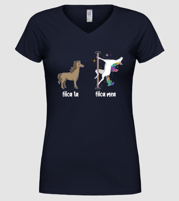 fiica ta - fiica mea model albastru închis pe tricou