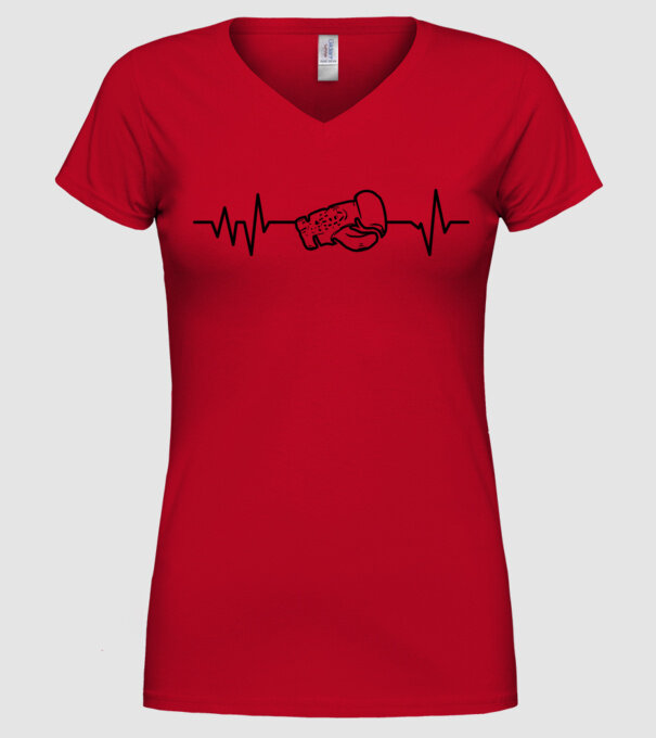 Box EKG model roșu pe tricou