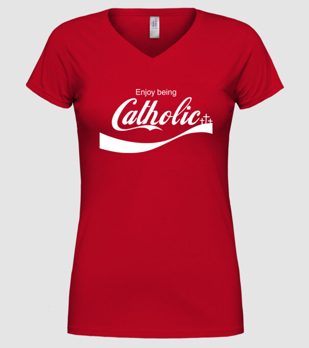 ChatoliCoke model roșu pe tricou