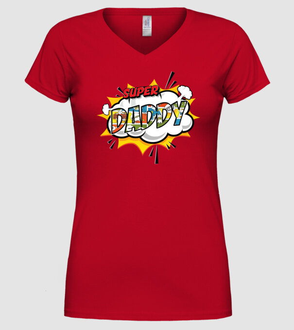 Comic Daddy model roșu pe tricou